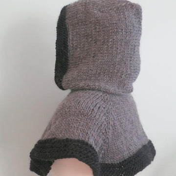 Hooded Cropped Poncho
