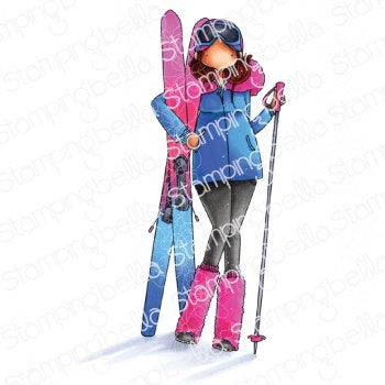 Stamping Bella Cling Stamps - Curvy Girl Loves To Ski