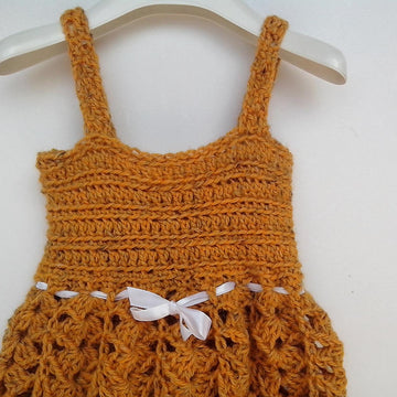 Mustard sundress baby girl