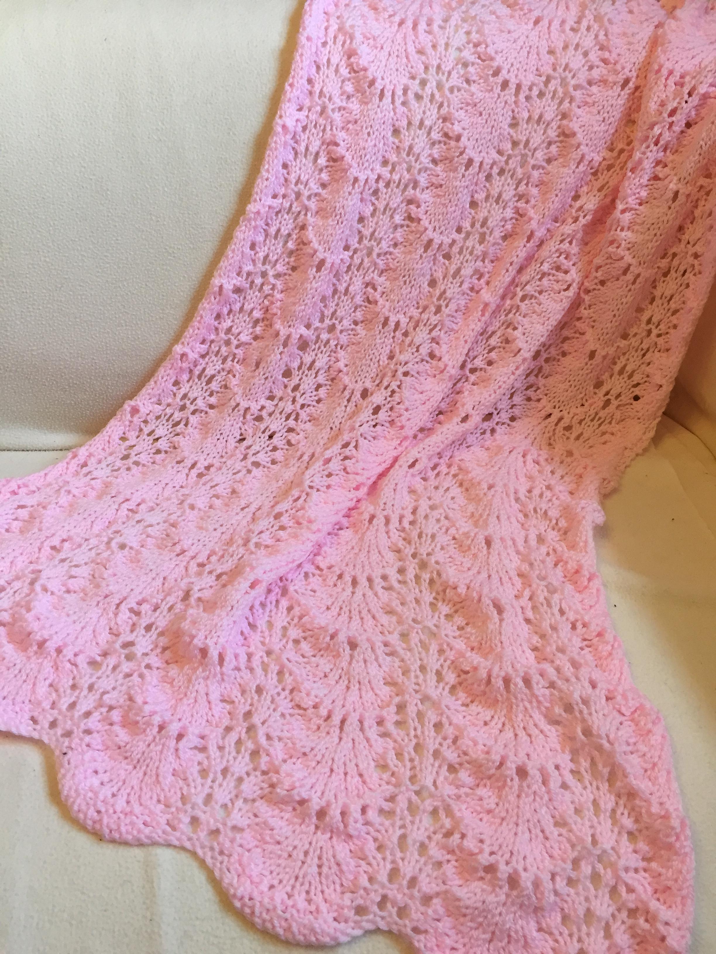 Shells & Lace Baby Blanket