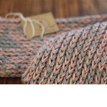 2-Tone Knit-Look Infinity Scarf (3 Ways)