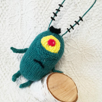Knitted Sheldon plankton