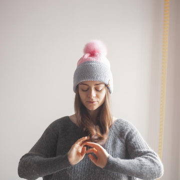 Double Brim Beanie - Knit hat for women + VIDEO