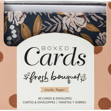 American Crafts Crate Paper A2 Cards W/Envelopes (4.375"X5.75") 40/Box - Fresh Bouquet