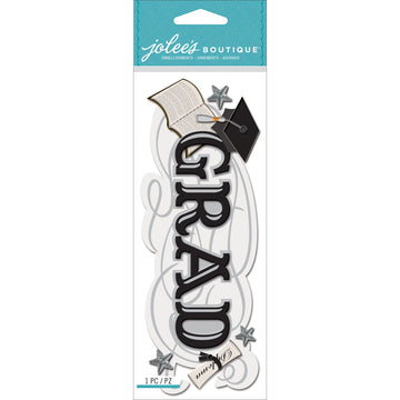Jolee's Boutique Title Waves Dimensional Stickers - Grad
