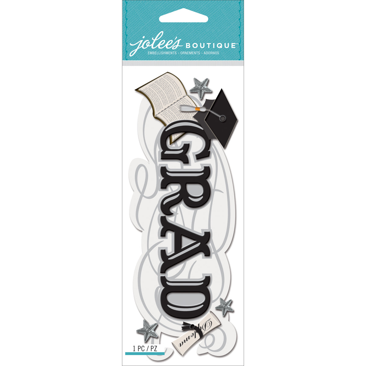 Jolee's Boutique Title Waves Dimensional Stickers - Grad