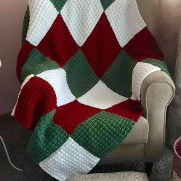 Christmas Patchwork Blanket Knitting Pattern