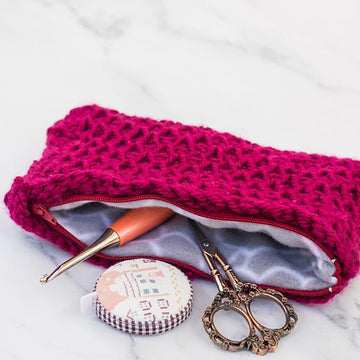 Tunisian Smock Pouch