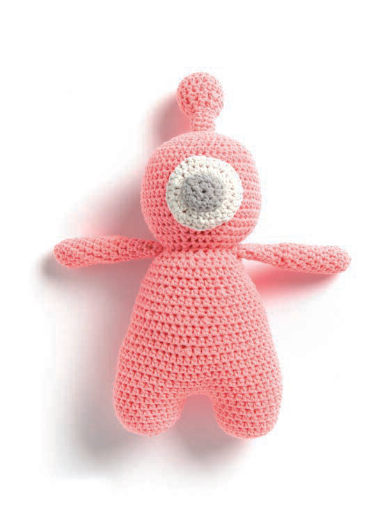 Crochet Bleep Blorp Toy in Bernat Bundle Up - Downloadable PDF