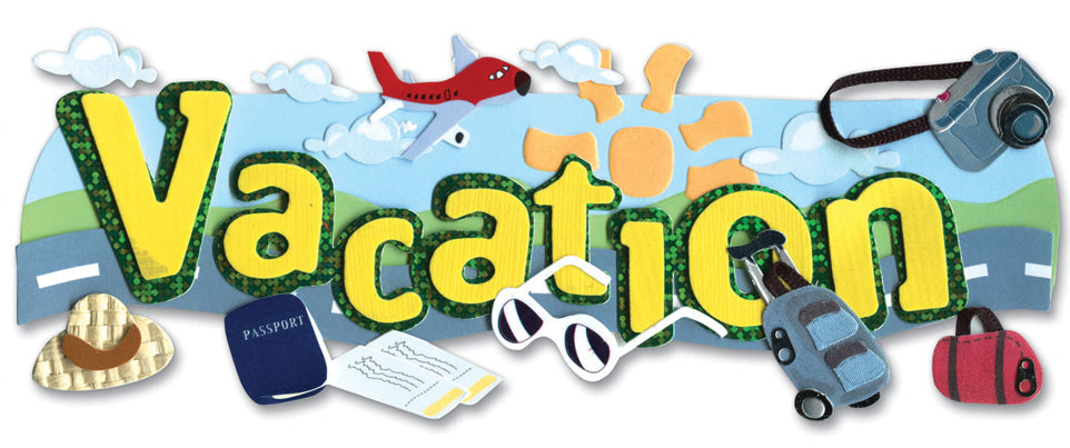 Jolee's Boutique Title Waves Dimensional Stickers - Vacation