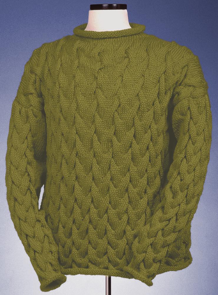 Wavy Cable Rollneck Pullover #123