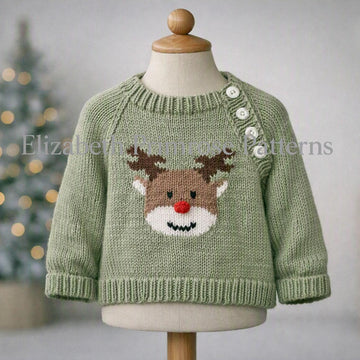Raglan Rudolph Christmas Jumper P191