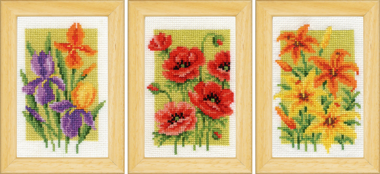 Vervaco Summer Flowers Counted Cross Stitch Kit - 660542