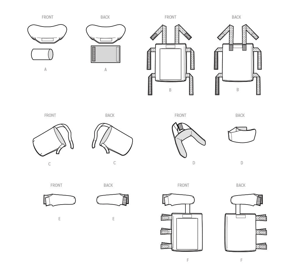 Simplicity Crutch Pads, Bag and Toe Cover S9724 - Sewing Pattern