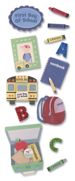 Jolees Touch Of Jolee's Dimensional Stickers - Baby - First Day Of School