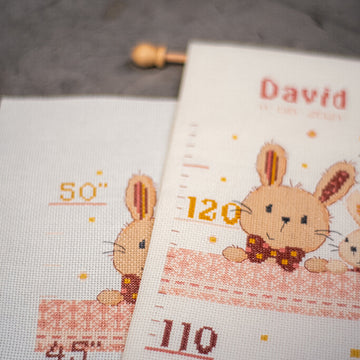 Vervaco Counted Cross Stitch Kit Sweet Bunnies Cross Stitch Kit - 18cm x 70cm (7.2in x 28in)