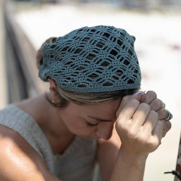 Summer Crochet Head Scarf