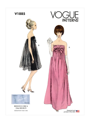 Vogue Sewing Misses' Special Occasion Dress V1885 - Sewing Pattern