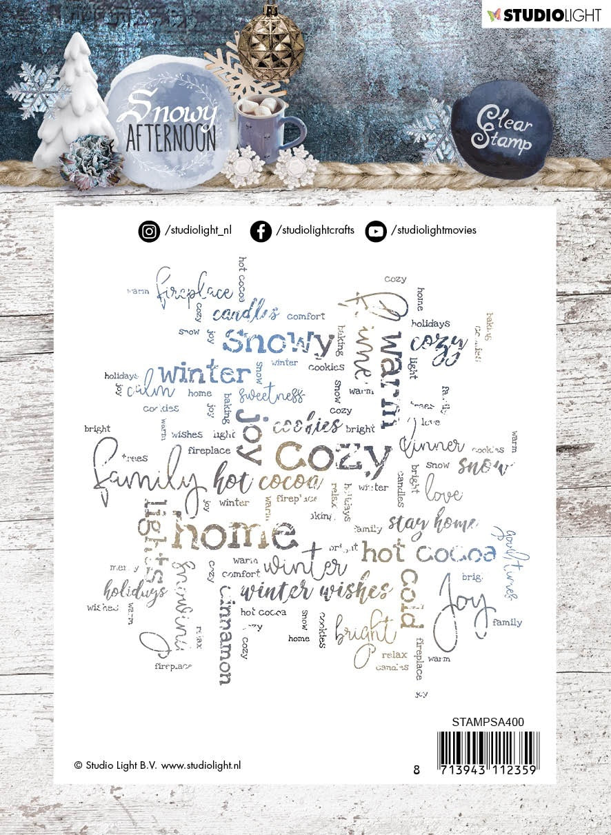Studio Light Snowy Afternoon Background Stamp - NR. 400