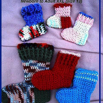 491 Crochet socks, new method heel first