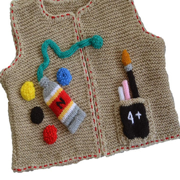 Baby Pinafore Vest "I want to Create"
