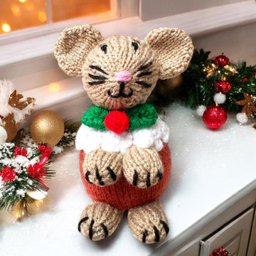 Raisin Christmas Pudding Mouse choc cover / toy