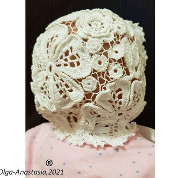 Lace baby hat