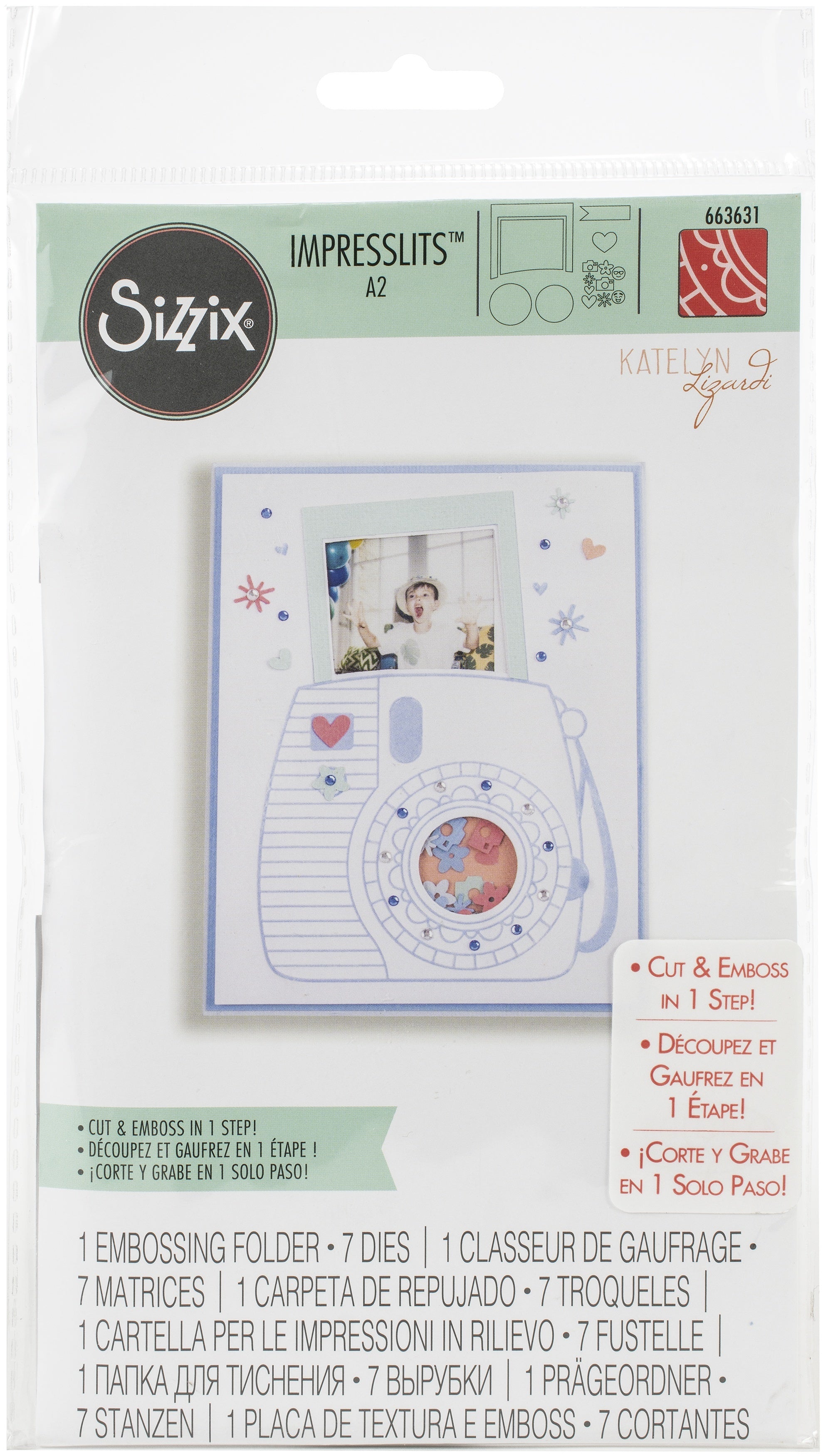 Sizzix Impresslits Embossing Folder By Katelyn Lizardi - Instant Camera