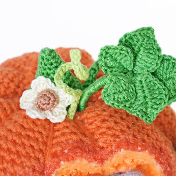 Crochet pumpkin and mice. Harvest ornament. Farmhouse decor