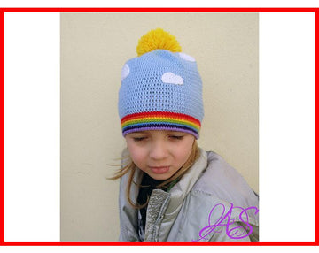 Rainbow, Sun and Clouds Hat