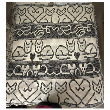 Whimsical Kitty Blanket - Overlay Mosaic Crochet