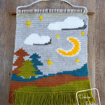 Moonlight Trees Wall Hanging