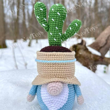 Gnome-cactus in a pot 2