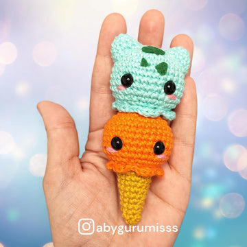 Poke ice cream keychain
