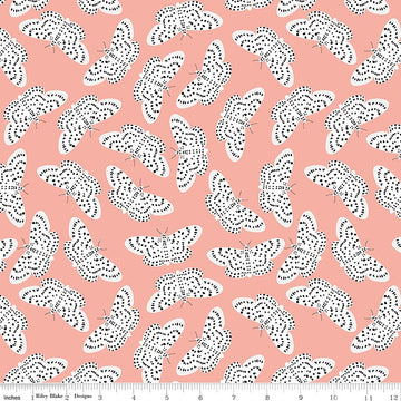 Riley Blake Spotted Butterflies - Pink - RBC10841SALMON