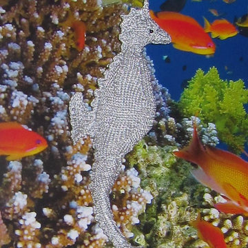 Silver Seahorse Toy