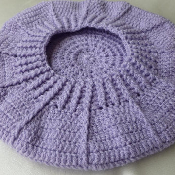 Crochet Baby Girl Lady Beret Front Post Beret
