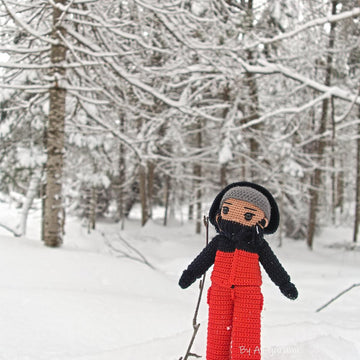 Hiking Boy Doll with Snowshoes