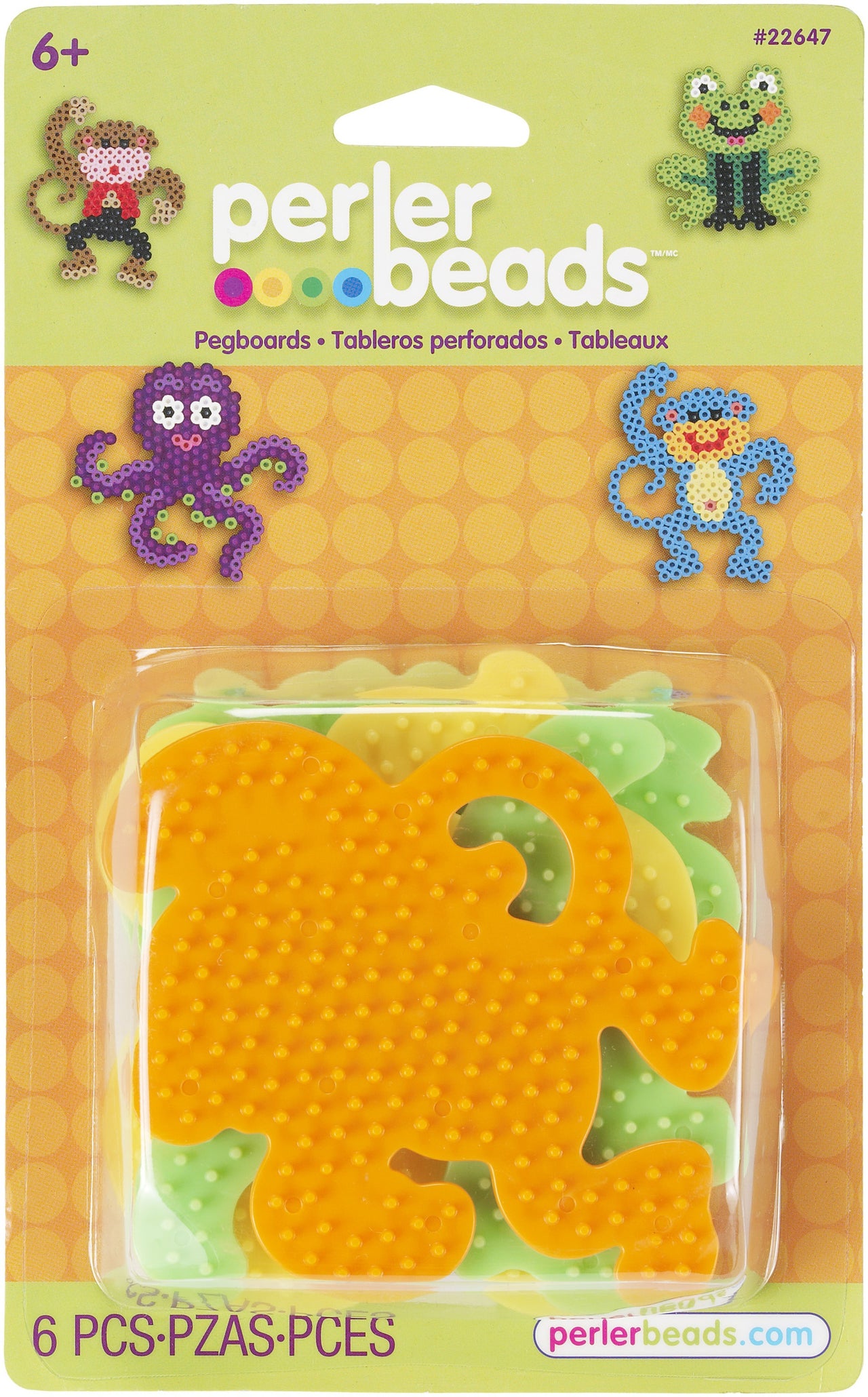 Perler Pegboards 4/Pkg - Dog, Monkey, Frog & Octopus