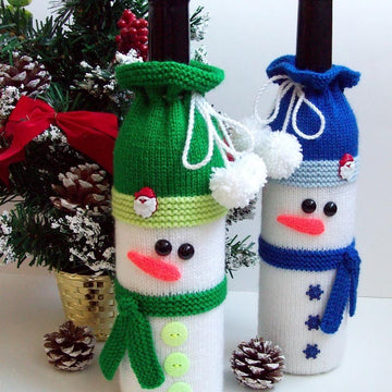 153 Snowman bottle covers for wine and champagne