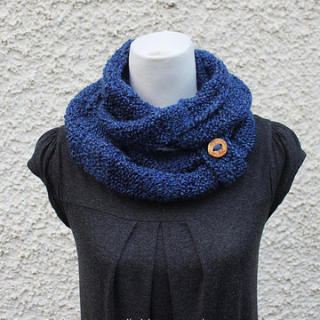 Homespun blue scarf