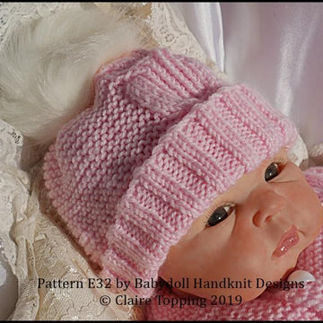 Cosy Cabled All-in-one set 16-22” doll/preemie – 3m+ baby