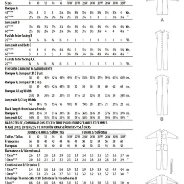 McCall's Misses' and Women's Romper, Jumpsuits and Belt M8243 - Sewing Pattern