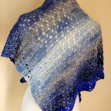 Gem of the Sea Asymmetrical Crochet Shawl