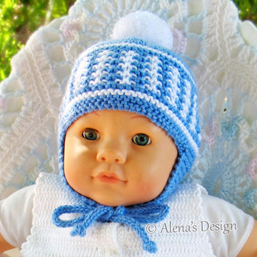 Knit Pom-Pom Ear Flap Hat