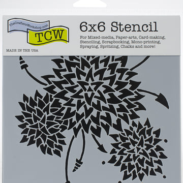 The Crafter's Workshop Crafter's Workshop Template 6"X6" - Dahlia Trio