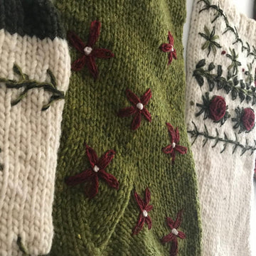 Boho Embroidered Stocking