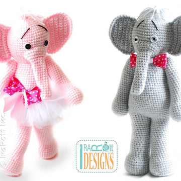 Josefina & Jeffery Elephants Amigurumi Toy