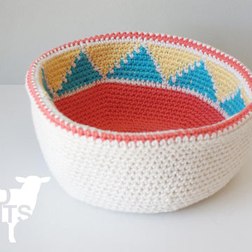 Convertible Triangle Color Blocked Bowl (2015003)