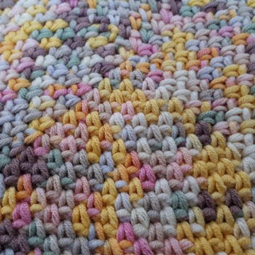 Moss Stitch In a Square Dishcloth